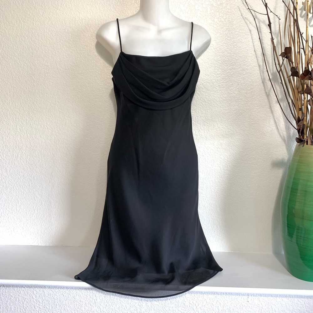 Little Black Dress Formal Cocktail Drapes in Front - Picture 1 of 6